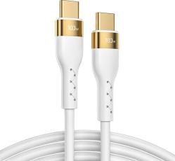 Joyroom 2m 100W PD USB-C / USB-C Liquid Silikon Kabel Vit