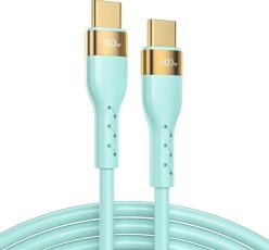 Joyroom 2m 100W PD USB-C / USB-C Liquid Silikon Kabel Blå