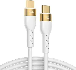 Joyroom 2m 100W PD USB-C / USB-C Liquid Silikon Kabel Vit