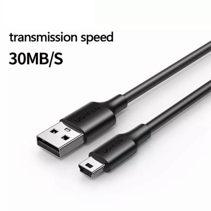 Bild 2, UGREEN 3m Mini-USB Kabel Svart