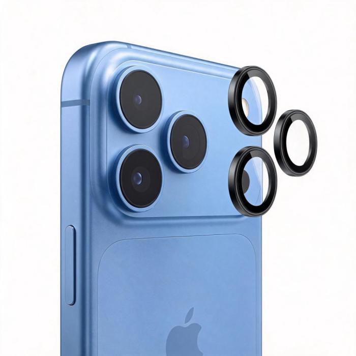 Bild 3, Tech-Protect iPhone 18 Pro / 18 Pro Max Linsskydd Svart