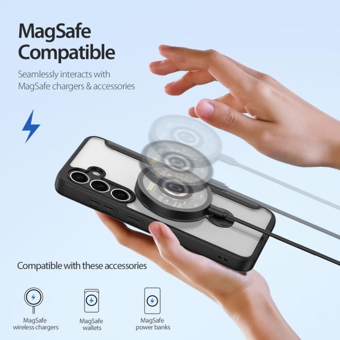 Bild 2, DUX DUCIS Galaxy S25 Fodral MagSafe Kickstand Skin X Pro Svart