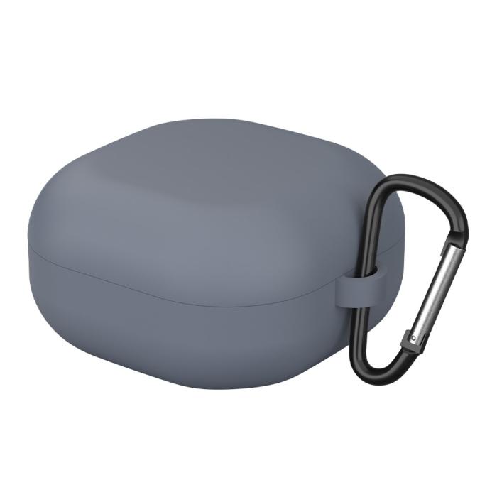 Bild 1, Samsung Galaxy Buds 2/Pro/Live Silikon Fodral Med Krok - Grå