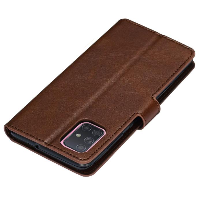 Bild 4, Samsung Galaxy A71 - Plånboksfodral - Brun