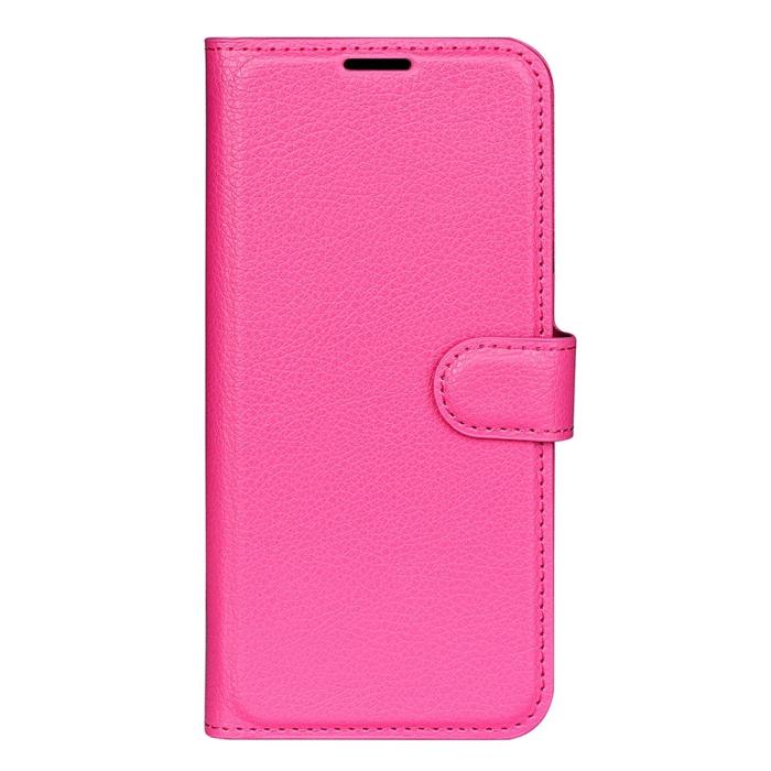 Bild 5, Samsung Galaxy A14 4G/5G Fodral Litchi Läder Rosa