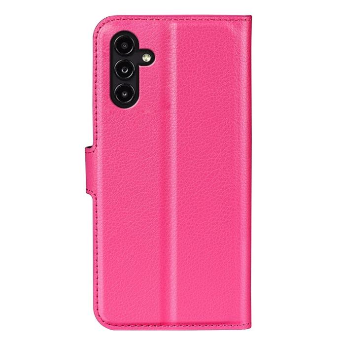 Bild 6, Samsung Galaxy A14 4G/5G Fodral Litchi Läder Rosa