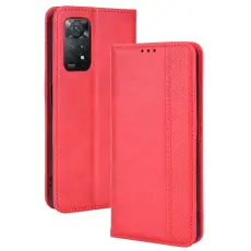 Xiaomi Redmi Note 11 Pro 5G Fodral Flip Vintage R&ouml;d
