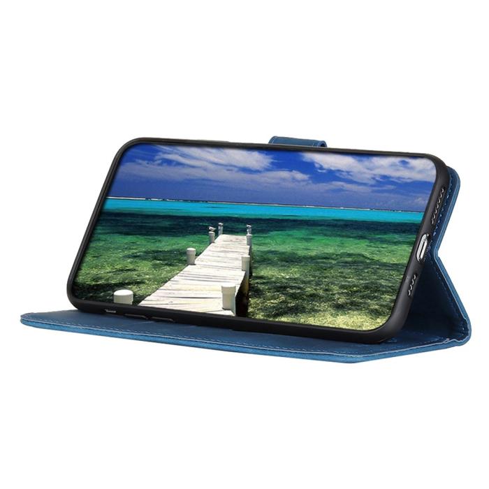 Bild 2, KHAZNEH Galaxy S25 Plus / S24 Plus Fodral Retro Läder Blå