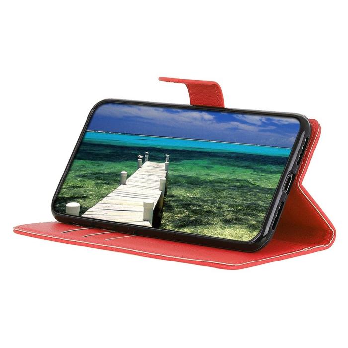 Bild 3, Motorola Moto G56 5G Fodral Litchi Läder Röd