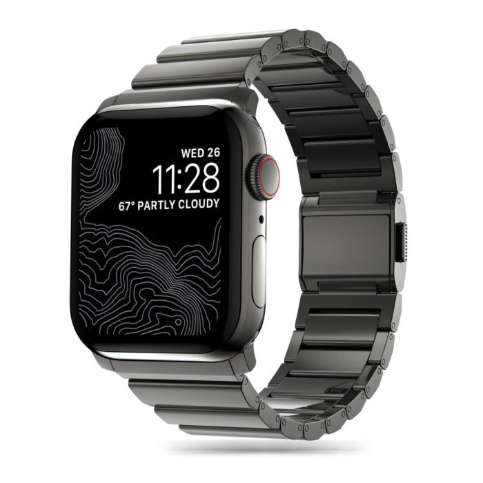 Bild 1, Tech-Protect Apple Watch 42/44/45/46/49 mm Armband Steelband Svart