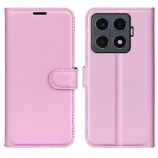 Xiaomi 15T Pro Fodral Litchi L&auml;der Ljus Rosa