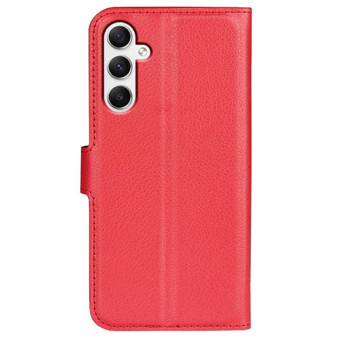 Bild 6, Samsung Galaxy A35 5G Fodral Läder Litchi Röd
