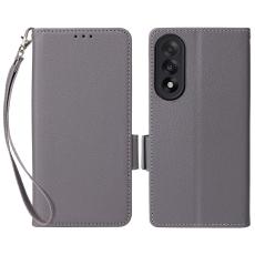 OnePlus Nord 5 5G Fodral Litchi L&auml;der Gr&aring;