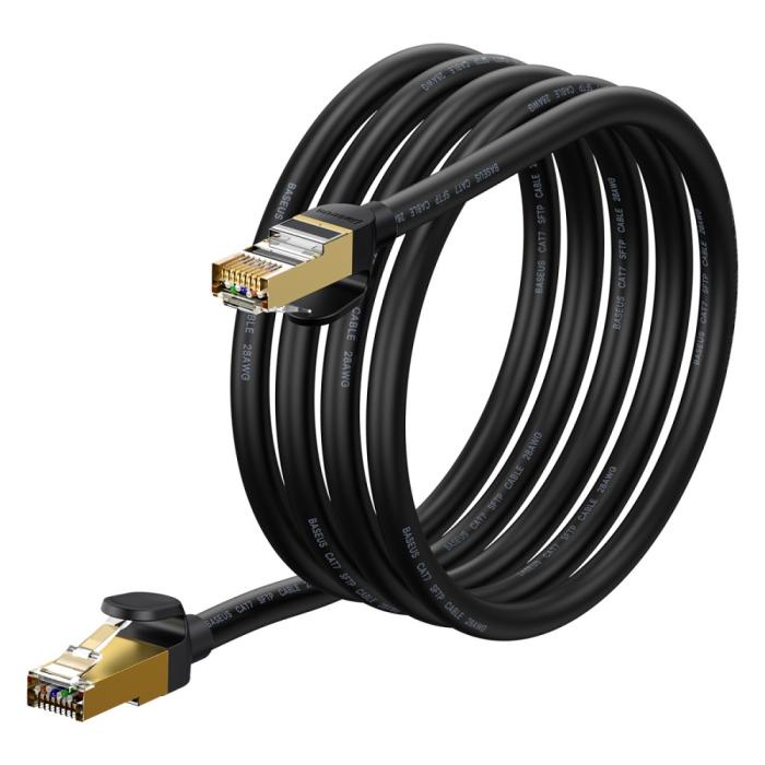 Bild 1, Baseus 2m Cat7 RJ45 Nätverkskabel Svart