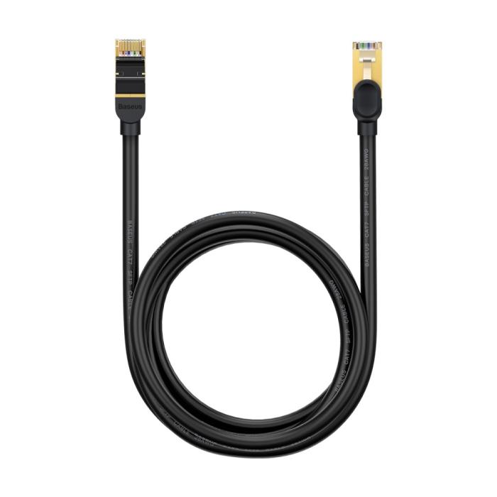 Bild 2, Baseus 2m Cat7 RJ45 Nätverkskabel Svart