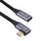 1.5m USB-C Hane Elbow - USB-C Hona Adapter Kabel Svart