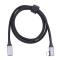 1.5m USB-C Hane Elbow - USB-C Hona Adapter Kabel Svart