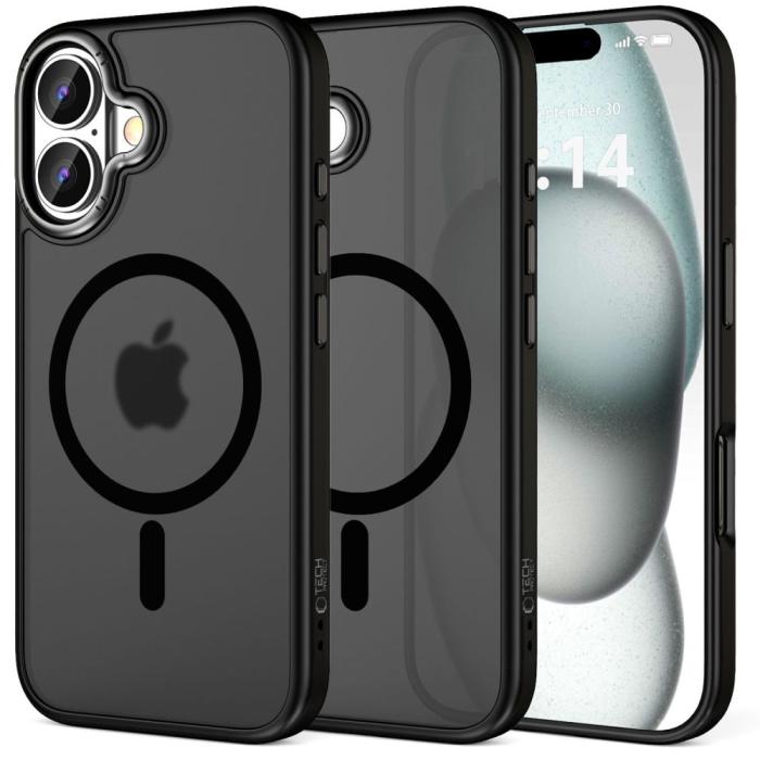 Bild 1, Tech-Protect iPhone 16 Skal MagSafe MagEdge Matt Svart/Gunmetal