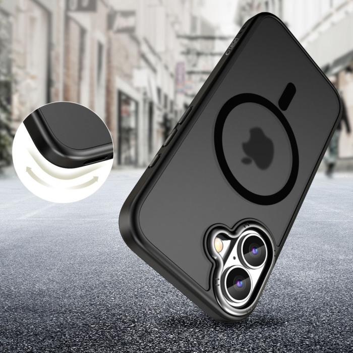Bild 2, Tech-Protect iPhone 16 Skal MagSafe MagEdge Matt Svart/Gunmetal