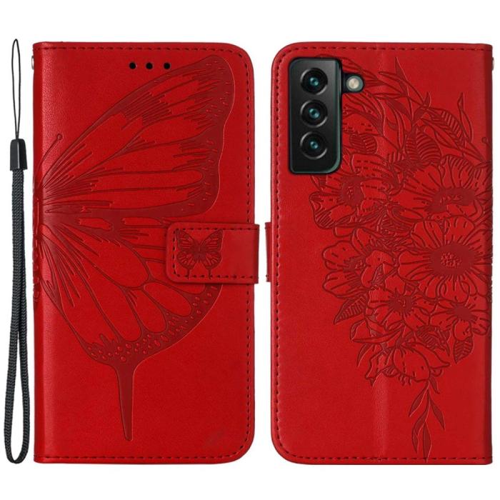 Bild 1, Samsung Galaxy S23 Plus Fodral Fjäril Röd