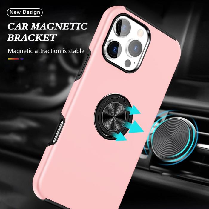 Bild 2, iPhone 16 Pro Skal Med Ringhållare Kickstand Roséguld