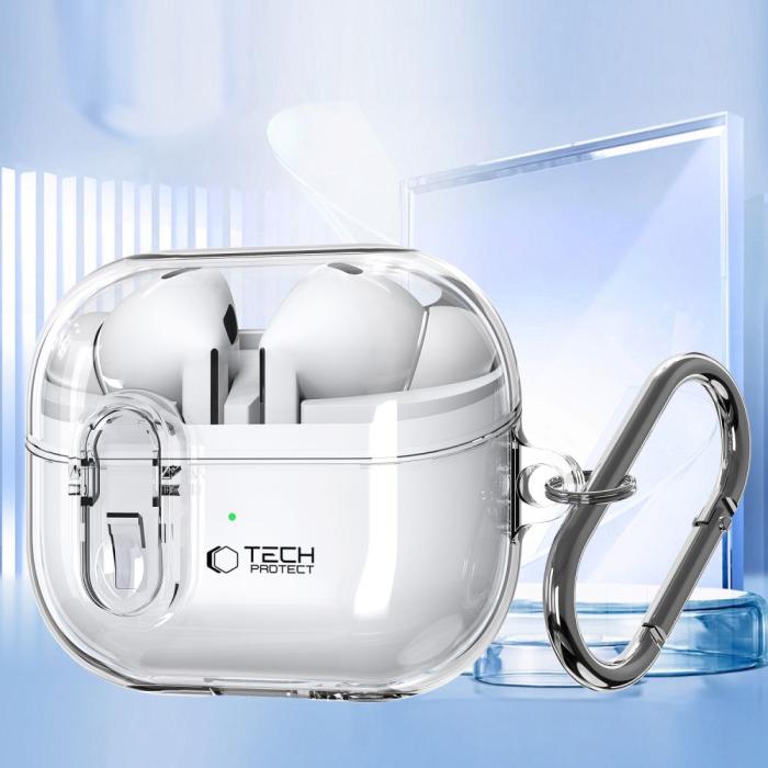 Bild 5, Tech-Protect Galaxy Buds 3 / 3 Pro Skal FlexAir Transparent