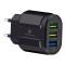 Tactical 30W 3.4A Väggladdare QC 3xUSB-A Svart