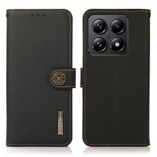 KHAZNEH Xiaomi 14T Fodral &Auml;kta L&auml;der Svart