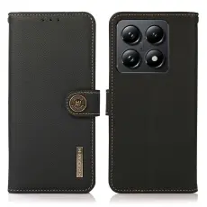 KHAZNEH Xiaomi 14T Fodral &Auml;kta L&auml;der Svart