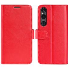 Sony Xperia 1 VI Fodral Crazy Horse Läder Röd