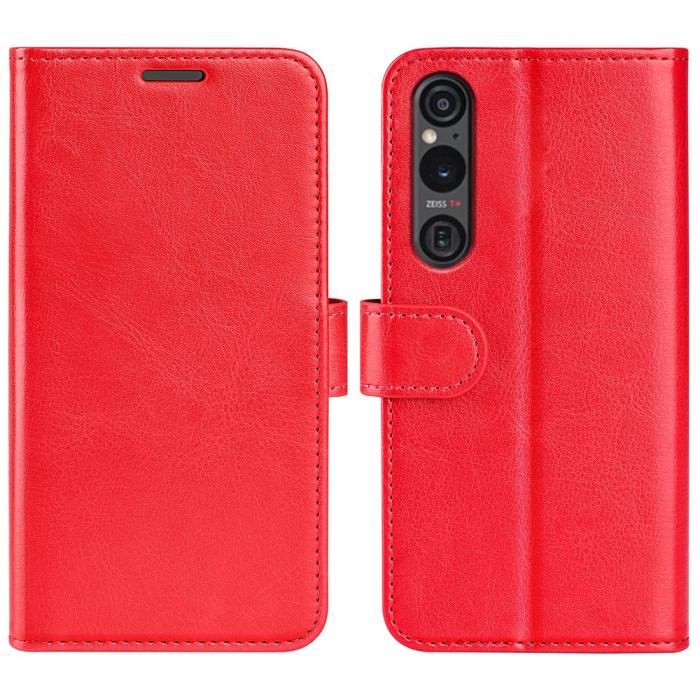 Bild 1, Sony Xperia 1 VI Fodral Crazy Horse Läder Röd