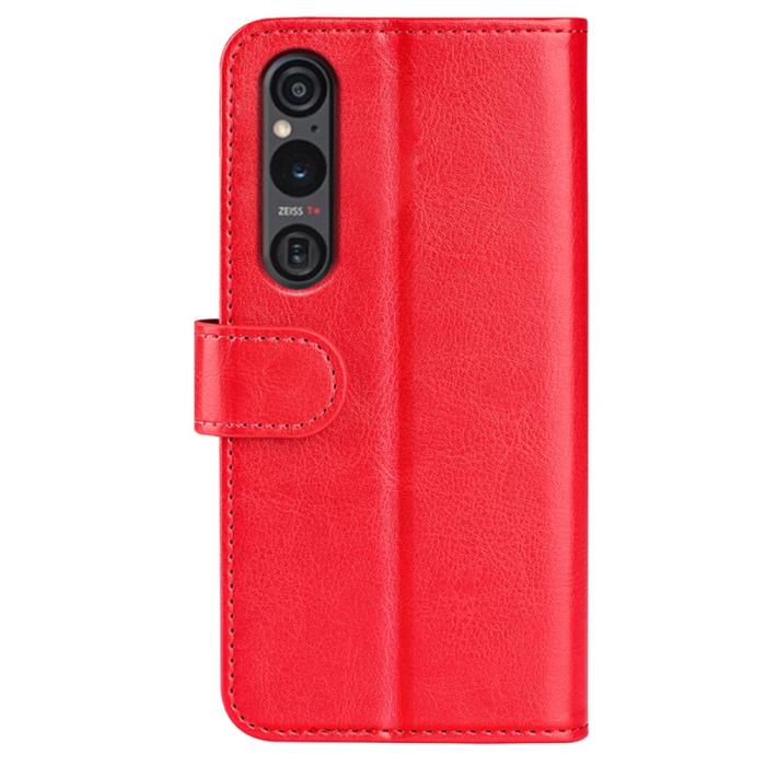 Bild 6, Sony Xperia 1 VI Fodral Crazy Horse Läder Röd