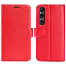 Sony Xperia 1 VI Fodral Crazy Horse Läder Röd