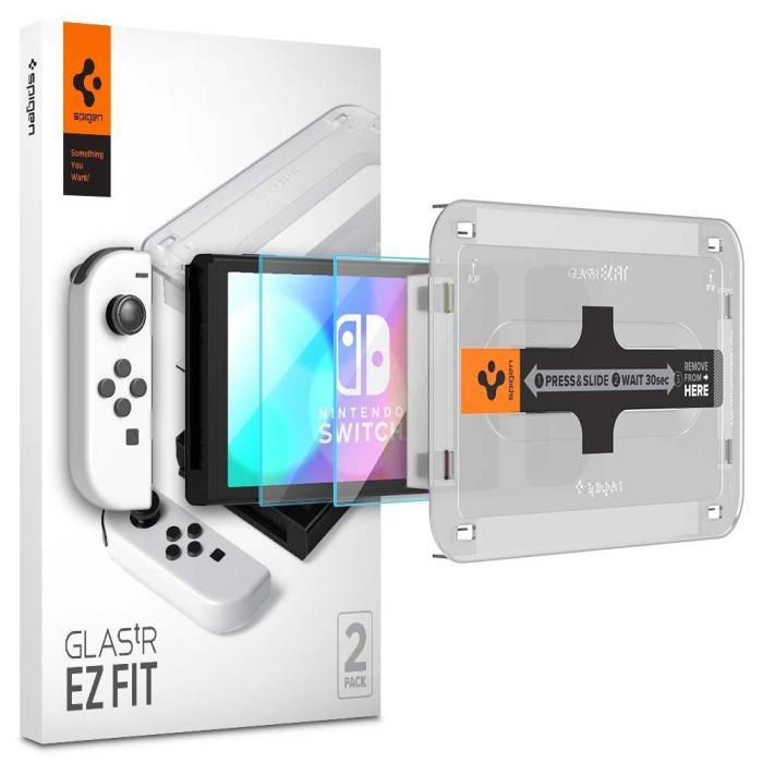 Bild 2, Spigen Nintendo Switch OLED 2-PACK 