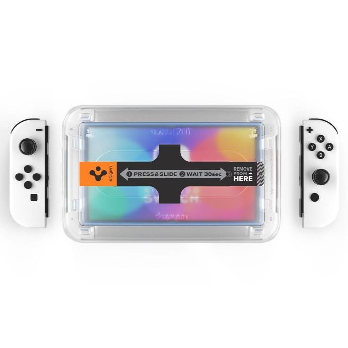 Bild 3, Spigen Nintendo Switch OLED 2-PACK 