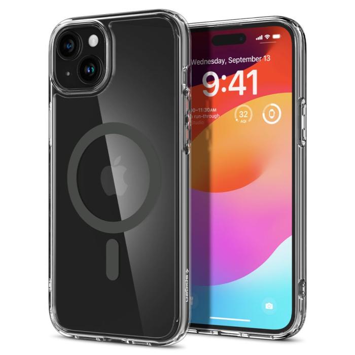 Bild 1, Spigen iPhone 15 Skal MagSafe Ultra Hybrid Graphite