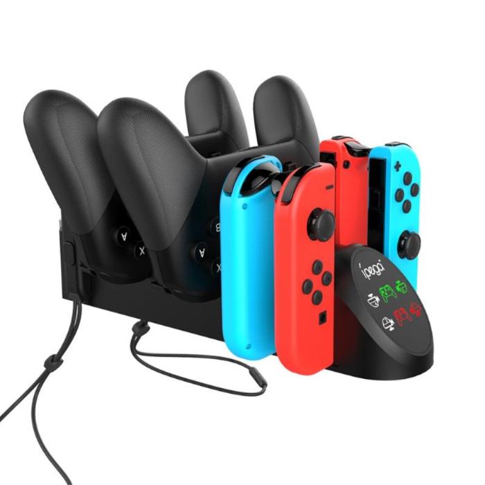 Bild 5, iPega 6in1 Laddningsbas för Nintendo Switch Joy-Con/Pro
