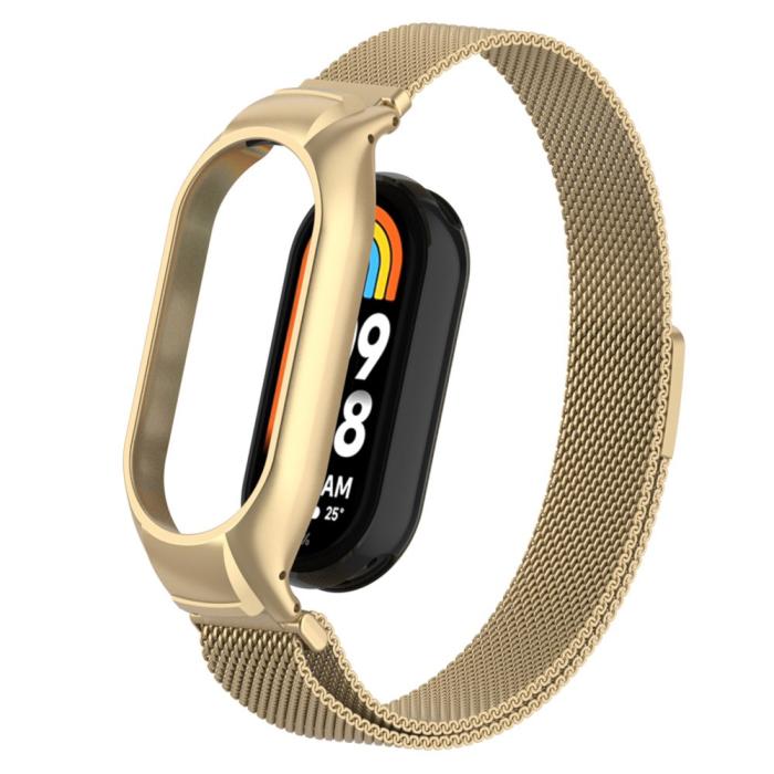 Bild 1, Xiaomi Smart Band 9/8 Armband Milanese Loop Metall Guld