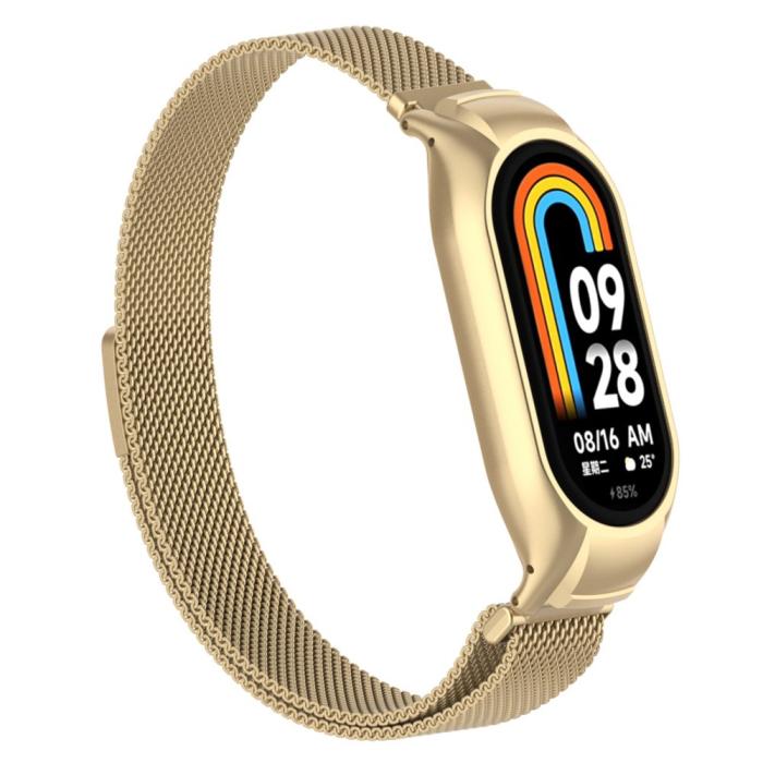 Bild 2, Xiaomi Smart Band 9/8 Armband Milanese Loop Metall Guld