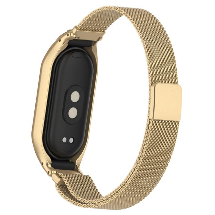 Bild 5, Xiaomi Smart Band 9/8 Armband Milanese Loop Metall Guld
