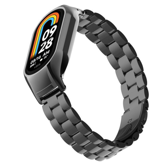 Bild 4, Xiaomi Smart Band 8 Lyxigt Metallarmband Svart