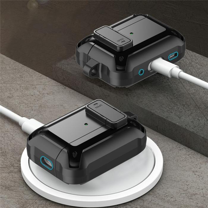 Bild 2, AirPods Pro 3 Skal Shockproof Hybrid Armor Röd