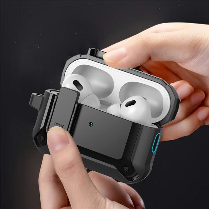 Bild 3, AirPods Pro 3 Skal Shockproof Hybrid Armor Röd
