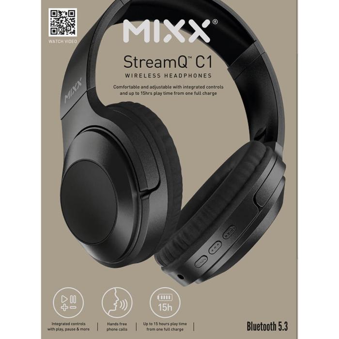Bild 2, MIXX Over-Ear Trådlösa Hörlurar C1 Svart