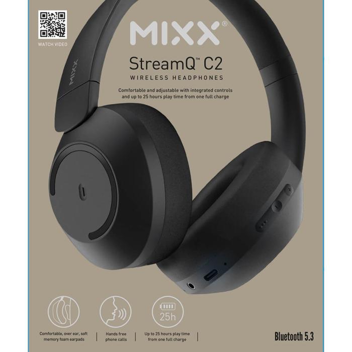 Bild 2, MIXX Over-Ear Trådlösa Hörlurar C2 Svart