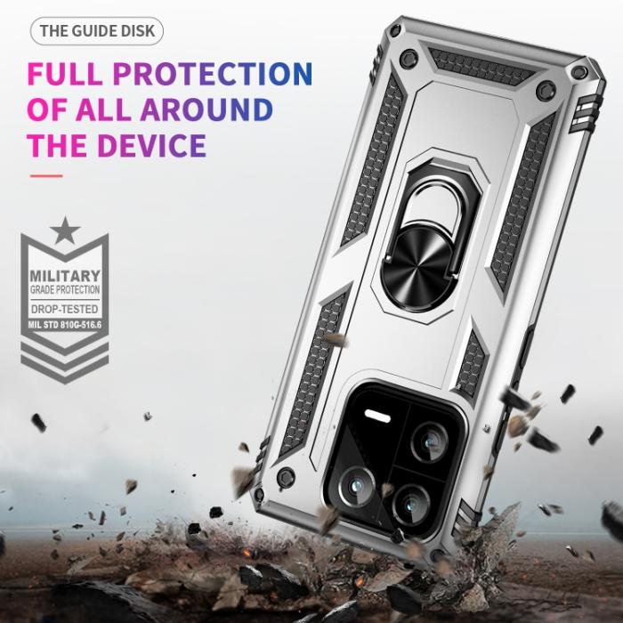 Bild 3, Xiaomi 13 Pro 5G Skal Ring Armor Silver