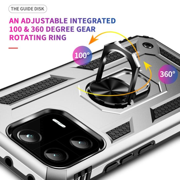 Bild 4, Xiaomi 13 Pro 5G Skal Ring Armor Silver