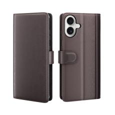 iPhone 17 Fodral Premium &Auml;kta L&auml;der Brun