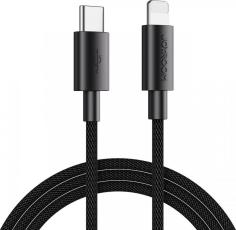 Joyroom 2m 20W USB-C - Lightning Nylonkabel Svart