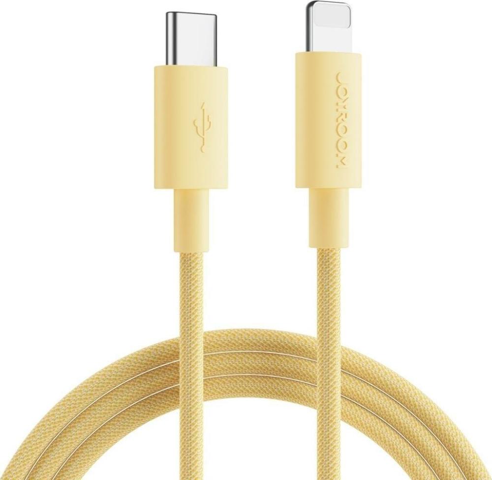 Joyroom 2m 20W USB-C - Lightning Nylonkabel Gul